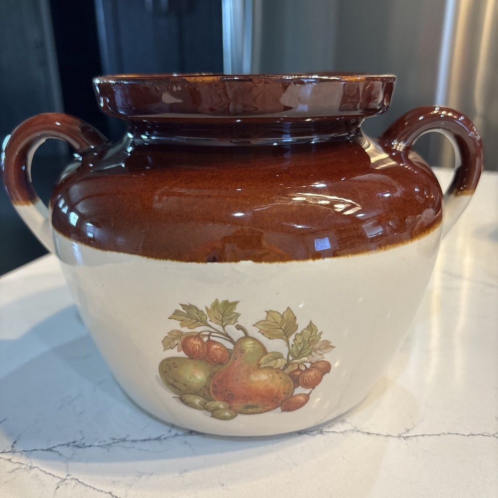Vintage McCoy Pottery Classic‎ Bean Pot  #342 Ovenproof Double Handle